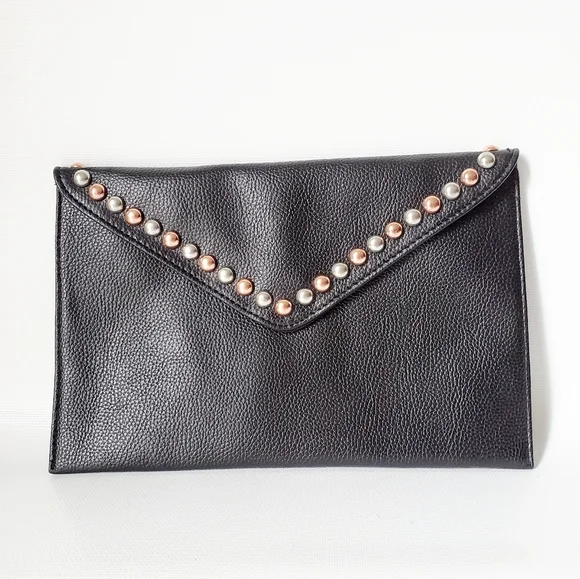 B Low The Belt Leather Studded Clutch NWOT! - Picture 1 of 6